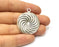 2 Spiral Charms Antique Silver Plated Charms (34mm)  G16628