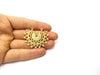 2 Gold Charms Gold Plated Charms  (44x36mm)  G16655