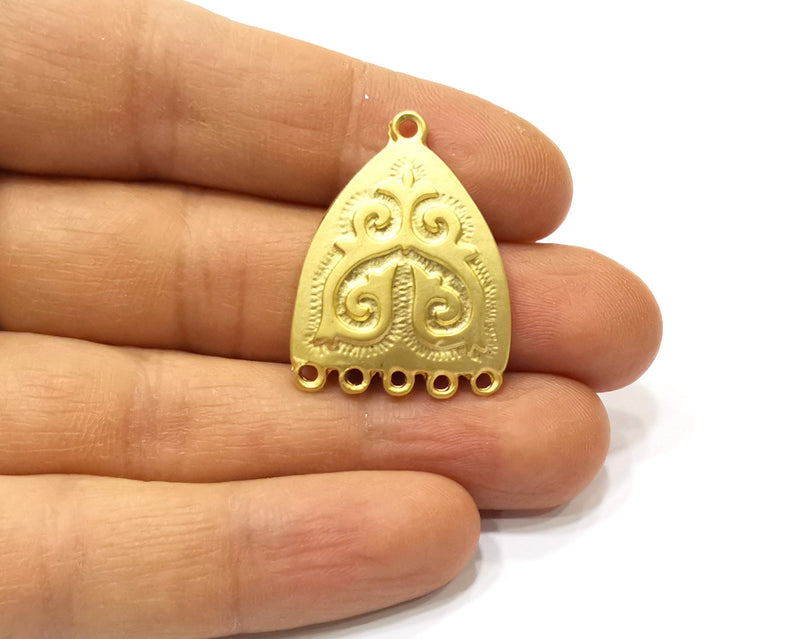 2 Gold Charms Connector Gold Plated Charms  (32x25mm)  G16658