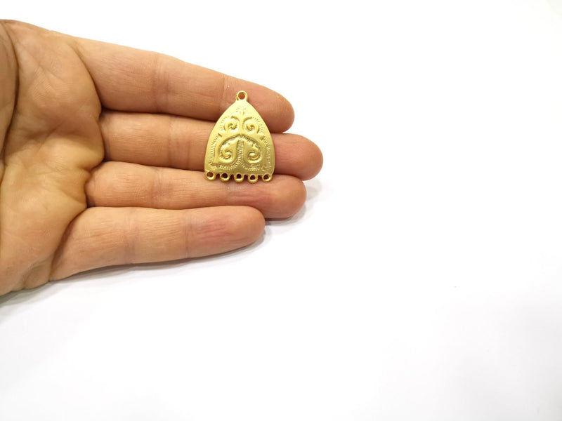 2 Gold Charms Connector Gold Plated Charms  (32x25mm)  G16658
