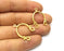 4 Gold Charms Connector Gold Plated Charms  (27x19mm)  G16663