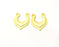2 Gold Charms Gold Plated Charms  (31x25mm)  G16665
