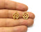 8 Gold Charms Gold Plated Charms  (16x12mm)  G16669