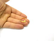 Gold Ring Blank Setting Cabochon Base Ring Hammered Mounting Adjustable Ring Bezel (10mm blank ) Gold Plated Metal G16670