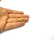 Hammered Ring Blank Setting Cabochon Base inlay Ring Hammered Mounting Adjustable Ring Bezel (10x8mm blank ) Gold Plated Metal G16677