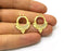 4 Gold Charms Gold Plated Charms  (27x20mm)  G16695