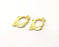 4 Gold Charms Gold Plated Charms  (27x20mm)  G16695