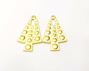 2 Gold Charms Gold Plated Charms  (44x25mm)  G16697