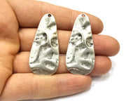 2 Silver Charms Antique Silver Plated Charms (52x28mm)  G16733