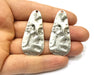 2 Silver Charms Antique Silver Plated Charms (52x28mm)  G16733