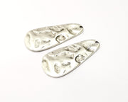 2 Silver Charms Antique Silver Plated Charms (52x28mm)  G16733
