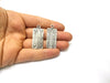 2 Flower Charms Antique Silver Plated Charms (44x22mm)  G16732