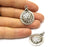 2 Silver Charms Antique Silver Plated Charms (33x25mm)  G16756