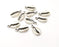 10 Cowrie Shell Charms Silver Charms Antique Silver Plated Metal (18x10mm) G16761