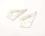 2 Silver Charms Antique Silver Plated Charms (55x36mm)  G16760