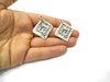2 Silver Charms Antique Silver Plated Charms (39x34mm)  G16764