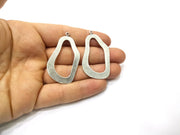 2 Silver Charms Antique Silver Plated Charms (49x31mm)  G16776