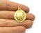 2 Gold Charms Gold Plated Charms  (33x25mm)  G16783