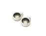 4 Silver Hammered Base Blank inlay Blank Pendant Base Resin Blank Mosaic Mountings Antique Silver Plated Metal (10mm blank )  G16798