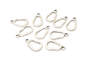 20 Silver Charms Antique Silver Plated Charms (16x9mm)  G16803
