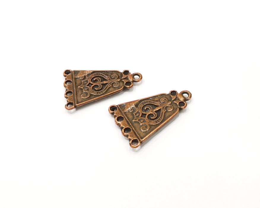 2 Copper Charm Connector Antique Copper Charm (32x21mm) G16811