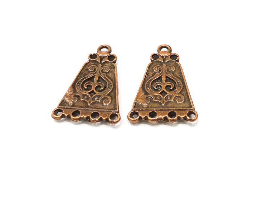 2 Copper Charm Connector Antique Copper Charm (32x21mm) G16811