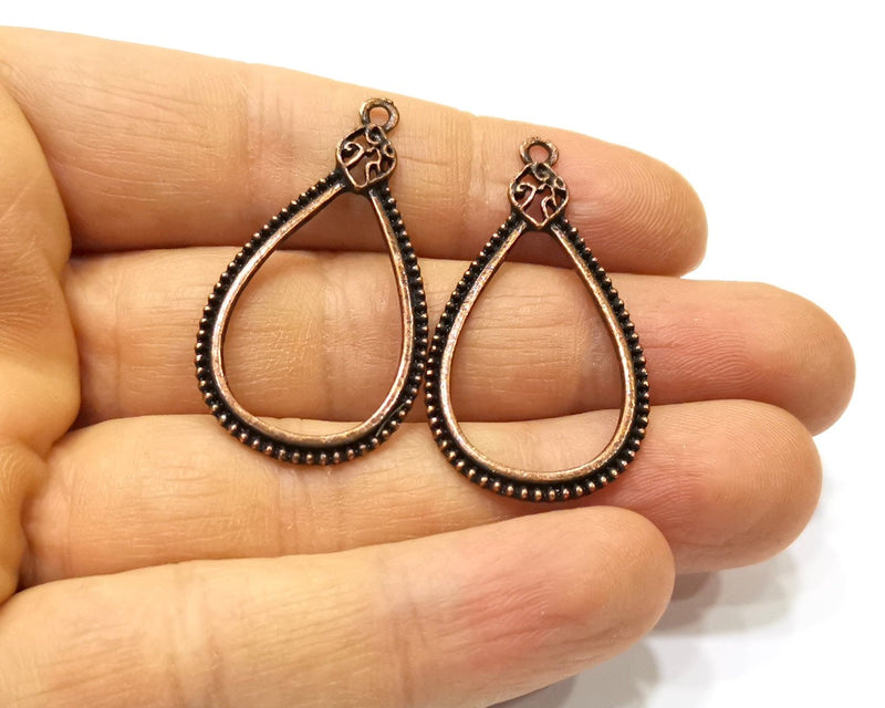 4 Copper Charm Antique Copper Charm (40x22mm) G16813