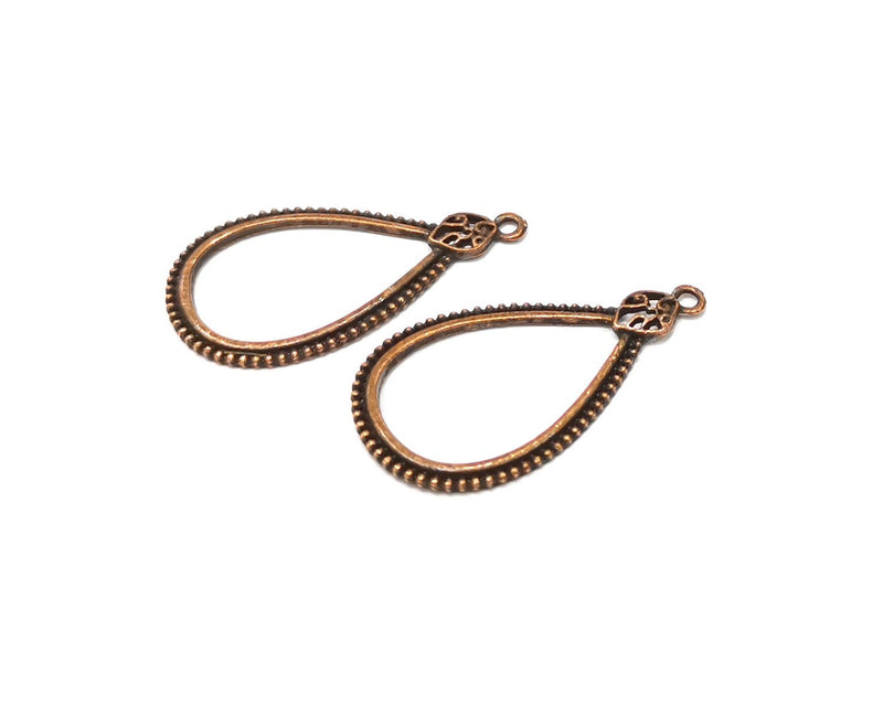 4 Copper Charm Antique Copper Charm (40x22mm) G16813
