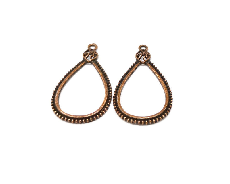 4 Copper Charm Antique Copper Charm (40x22mm) G16813