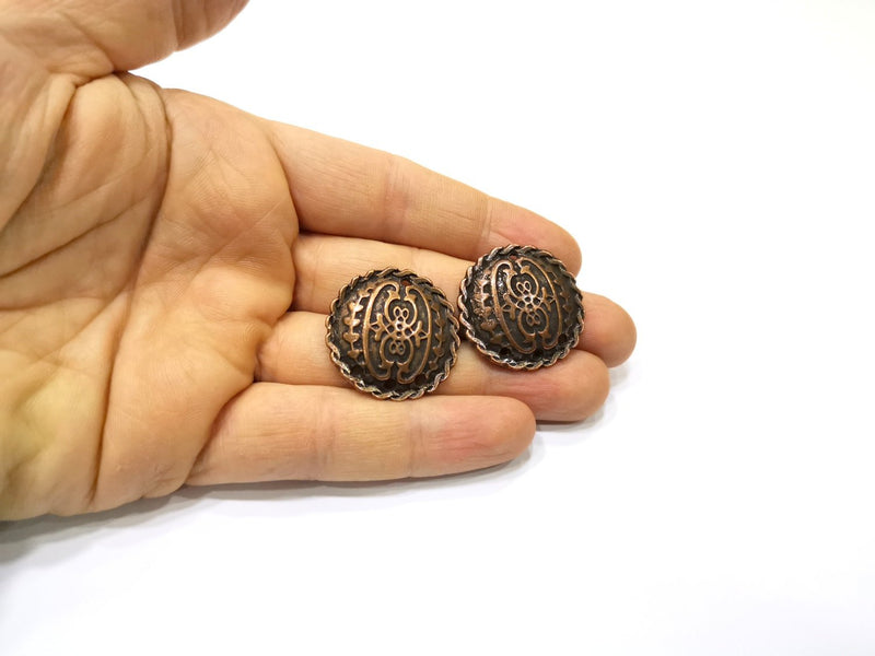 2 Copper Charm Connector Antique Copper Charm (29mm) G16818