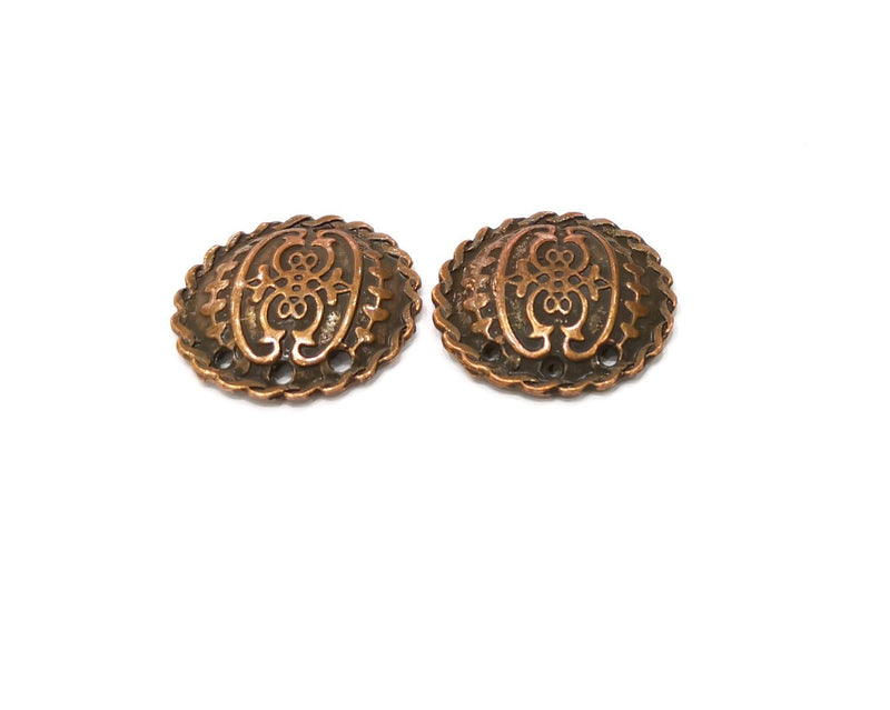 2 Copper Charm Connector Antique Copper Charm (29mm) G16818