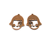 2 Copper Charm Antique Copper Charm (32x25mm) G16821