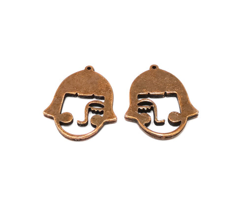 2 Copper Charm Antique Copper Charm (32x25mm) G16821