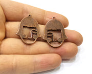 2 Copper Charm Antique Copper Charm (32x25mm) G16821