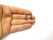 10 Cowrie Shell Charms Antique Copper Charm Antique Copper Plated Metal (18x10mm) G16828