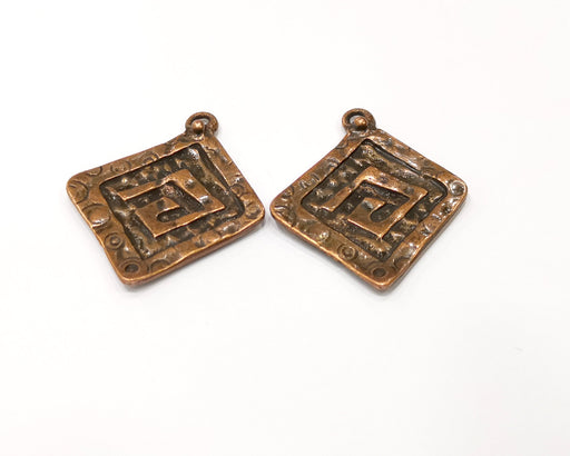 2 Copper Charm Antique Copper Charm (39x34mm) G16834
