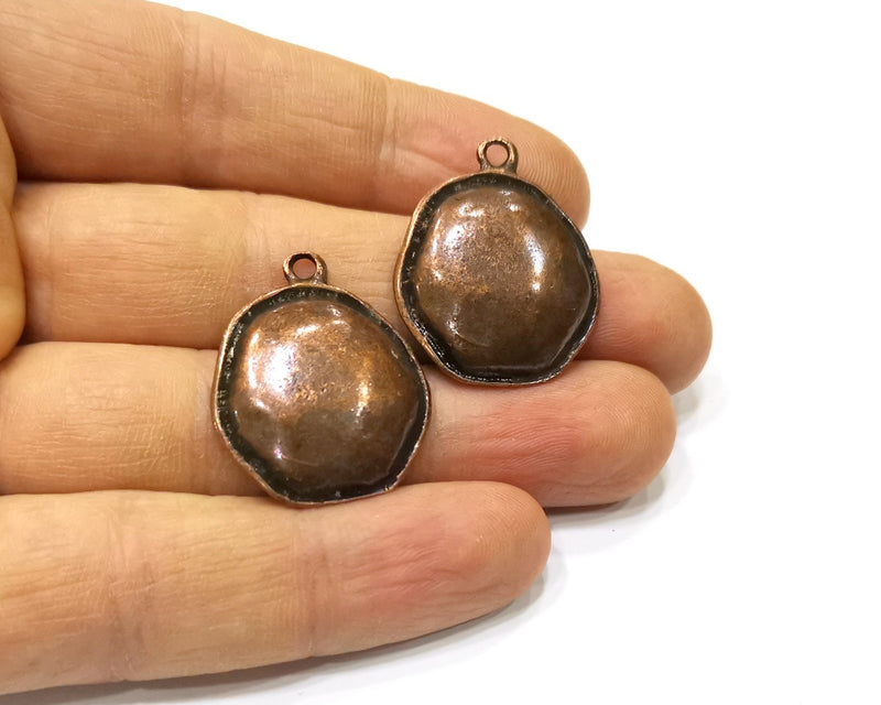 2 Copper Charm Antique Copper Charm (29x23mm) G16839