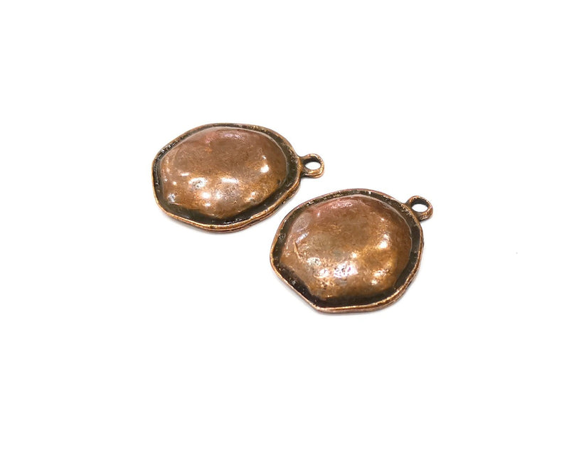2 Copper Charm Antique Copper Charm (29x23mm) G16839