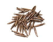 10 Copper Charm Antique Copper Charm (23x3mm) G16842