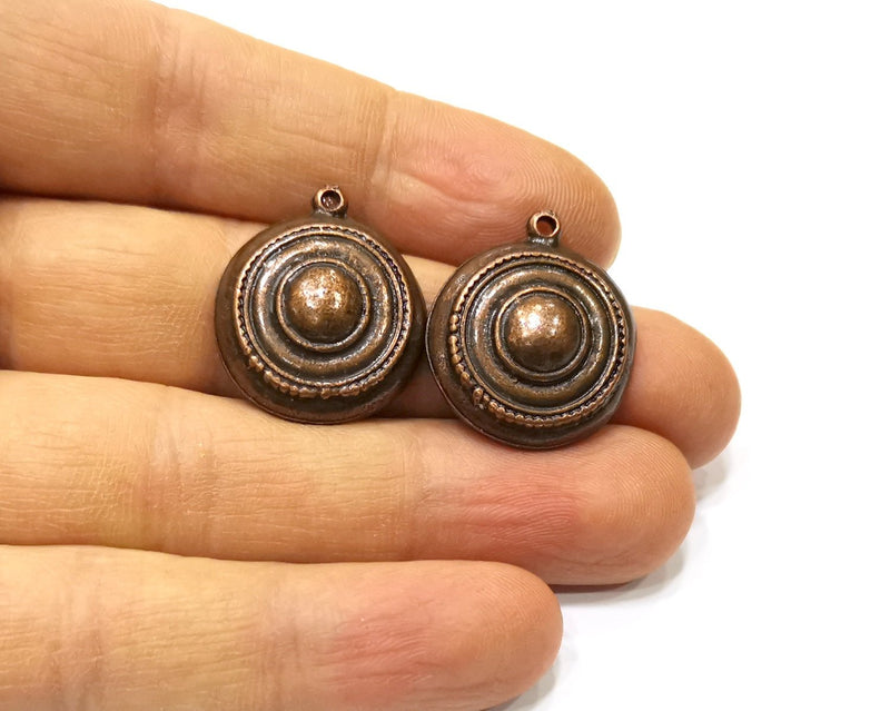 2 Copper Charm Antique Copper Charm (22mm) G16841