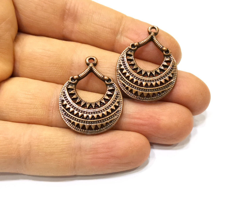 2 Copper Charm Antique Copper Charm (31x24mm) G17454