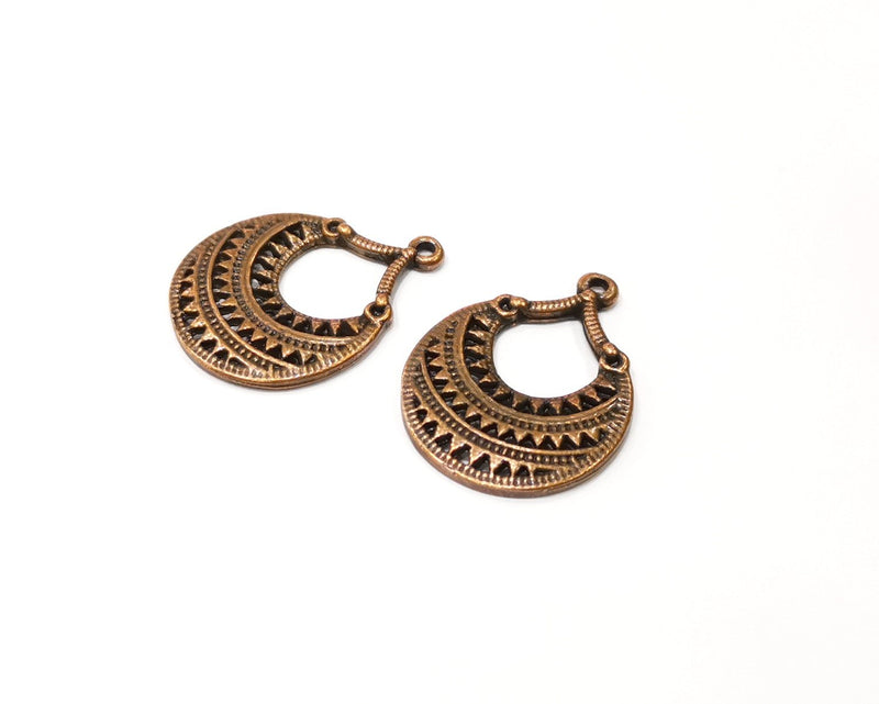 2 Copper Charm Antique Copper Charm (31x24mm) G17454