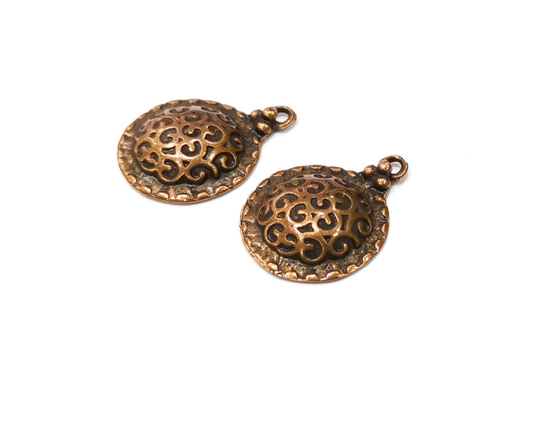 2 Copper Charm Antique Copper Charm (33x25mm) G16848