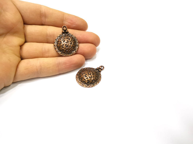 2 Copper Charm Antique Copper Charm (33x25mm) G16848