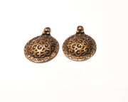 2 Copper Charm Antique Copper Charm (33x25mm) G16848