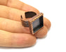 Copper Ring Blank Setting Cabochon Base inlay Ring Backs Mounting Adjustable Ring Base Bezel (16x16mm blank) Antique Copper Plated G16850