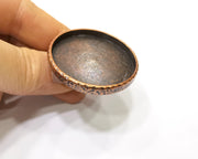 Copper Ring Blank Setting Cabochon Base inlay Ring Backs Mounting Adjustable Ring Base Bezel (40mm blank) Antique Copper Plated G16851
