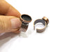Copper Ring Blank Setting Cabochon Base inlay Ring Backs Mounting Adjustable Ring Base Bezel (14x10mm blank) Antique Copper Plated G16864