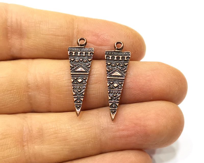 10 Copper Charm Antique Copper Charm (28x9mm) G16869