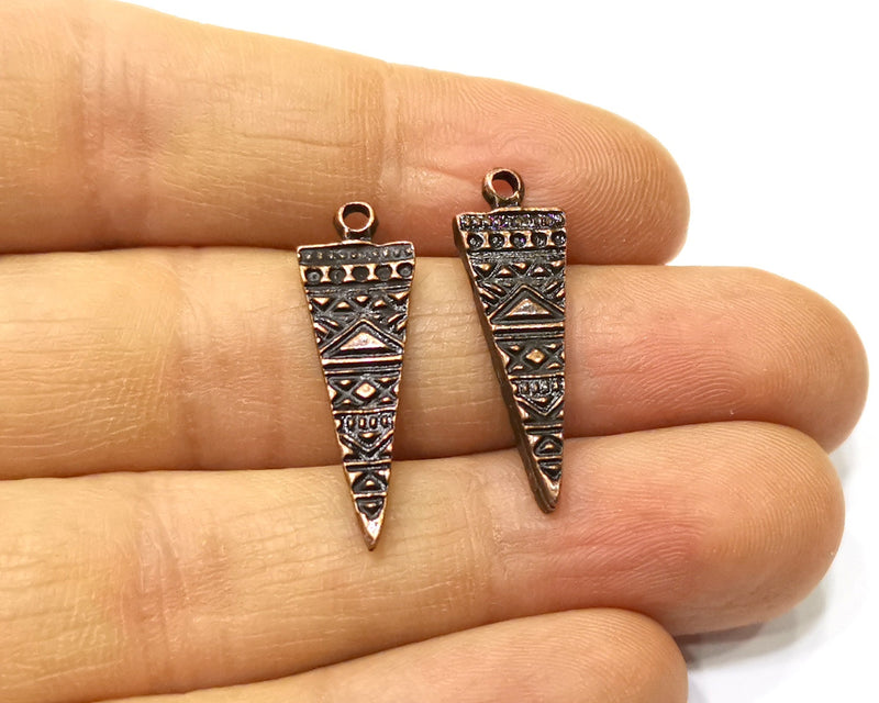 10 Copper Charm Antique Copper Charm (28x9mm) G16869